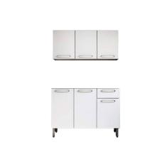 Kit de Cozinha Completa 2 Peças Evidence (1 Armário + 1 Balcão) C2P07 Branco - Bertolini