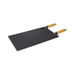 Chapa Churrasqueira de Ferro Fundido - Medidas 25x45cm - Rig Fundidos