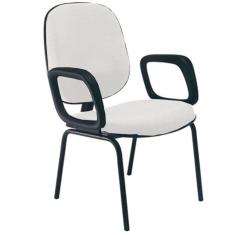 Cadeira com Braços Diretor para Escritório Linha Uno Branco