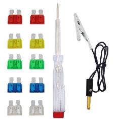 Kit 10 Fusível Automotivo Chave Teste Garra Jacaré Universal