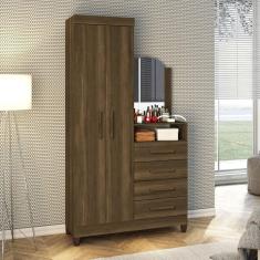 Cômoda com Espelho 2 Portas 4 Gavetas Capri Albatroz Móveis Cedro