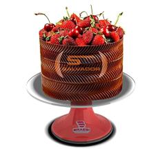 Bailarina Giratório Profissional Modelar Decorar Confeitar Bolos BLB 300 Vermelha - Braesi