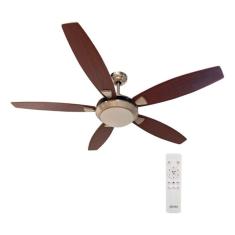 Ventilador Teto Controle Remoto 132cm Madeira Bivolt Aliseu