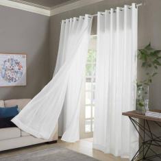 Cortina Voil Santorini Branca 1,60Mx2,00M Adomes