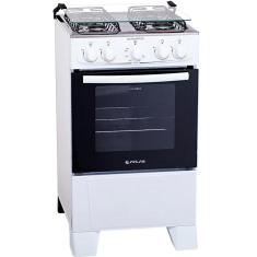 Fogão Atlas Coliseum Plus 4 Bocas Acendimento Manual Mesa de Inox Forno 50L