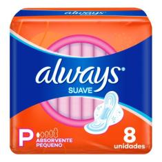 Absorvente Always Suave P - com Abas 8 Unidades
