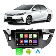 Kit Multimidia Android-Auto/Carplay Corolla 2015 2016 2017 7" Voz Goog