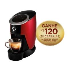 Cafeteira Espresso Touch Vermelha Automática - TRES 3 Corações, 220V