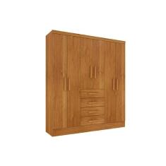 Guarda Roupa 6 Portas Arizona C- E 4 Gavetas Cinamomo - Tcil Móveis