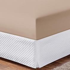 Lençol Soft Avulso Solteiro 200 Fios Com Elástico Cáqui - Enxoval Vip