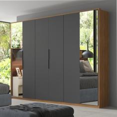 Guarda Roupa Casal 6 Portas Com Espelho e 6 Gavetas Atrice