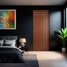 Folha de Porta Madeira Decorada 210x90cm Espessura 3,5cm Mantiqueira M