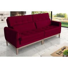 Sofá Cama Rivieira 2.50m - Sofisticato, vinho