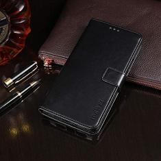 Capa compatível com Oukitel K10, capa carteira flip de couro com compartimento para cartão, suporte e fecho magnético, capa para Oukitel K10