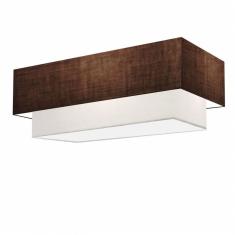 Plafon Duplo Retangular Md-3044 70x30 60x25 Café Branco