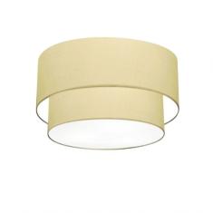 Plafon Duplo Cilíndrico Md-3045 40x35cm Bivolt Algodão Crú