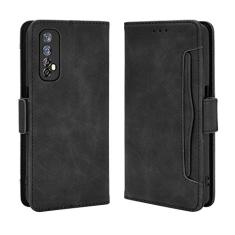 Capa com compartimento para cartão para Oppo Realme Narzo 20 Pro, capa flip carteira com suporte de couro para Oppo Realme Narzo 20 Pro, capa magnética retrô para celular, capa carteira com