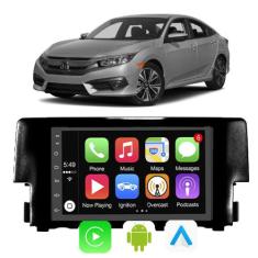 Kit Multimidia Android 7p  Civic G10 2017-2021 CarPlay BT Waze Wifi Rá