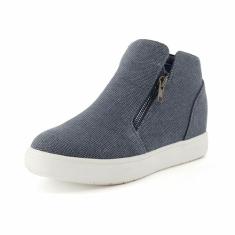 CUSHIONAIRE Women's Hart Hidden Wedge Sneaker +Wide Width Available
