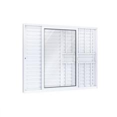 Janela Veneziana Alumínio Lateral 3 Folhas Eccellente 120x150cm Lucasa