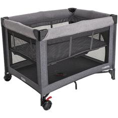 Berço Cercado Kiddo Fast Melange Grafite