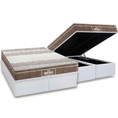 Cama Box Baú Queen: Colchão Espuma D33 Probel  / EP Guarda Costas PróIntense Plus + Base CRC Courano White(158x198)