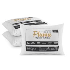 Travesseiro Toque de Pluma Pena Percal 100% Algodão 400 Fios 50x70cm Antiácaro, Antialérgico, Lavável em Máquina (3)
