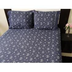 Jogo Lençol Casal Box 3 Pçs 180 Fios 100% Algodão - SHEIK BORDADOS