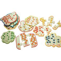 Brinquedo Educativo Quebra Cabeça Adição Subtração 60 Peças