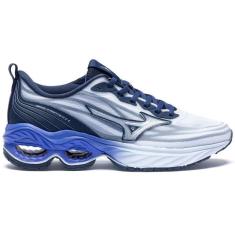 TENIS MIZUNO WAVE FRONTIER 14 101026026 52 BRANCO AZUL MASCULINO-Masculino