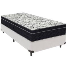 Cama Box Branco E Colchão Airtech 150 Espuma D45 Solteiro Ortobom