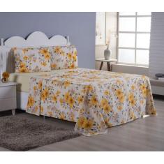 Jogo De Cama Casal 4 Peças Algodão Percal Estampado 180 Fios - Lonhnho