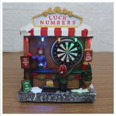 Decoração Cenário Natalino Parque De Diversão Iluminado 16cm