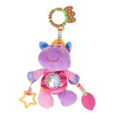 Brinquedo de Chocalho de Pelúcia para Carrinho de bebê Com Design Animal Fofo Boneca Confortável para Berço Infantil Adorável Brinquedo de Chocalho para Carrinho de bebê Com