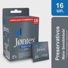 Preservativo jontex sensitive com 16 unidades