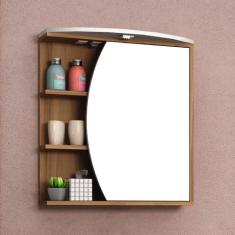 Espelheira para Banheiro com LED 1 Porta 3 Prateleiras Duna - Móveis B