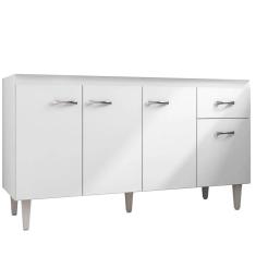 Balcão para Pia Gabriela sem Tampo 145cm 4 Portas 1 Gaveta - AJL Móveis