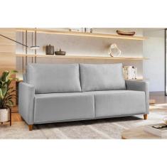 Sofá  em Veludo 3 Lugares Angela Yescasa Cinza