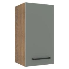 Armário de Cozinha Aéreo 35 cm 1 Porta Rustic/Cinza Agata Madesa, Rust