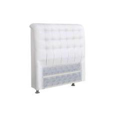 Cabeceira Cama Box Estofada Solteiro Dama Plus Courano Branco - Simbal