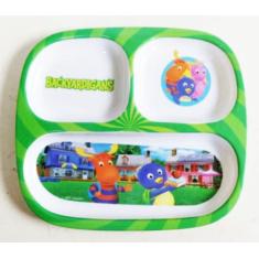 Prato melamina retangular com divisória  Backyardigans Gedex