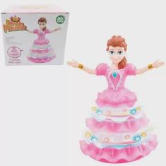 Boneca Dança Princesa Bate E Volta Musical Com Luzes A Pilha - Ark Toy