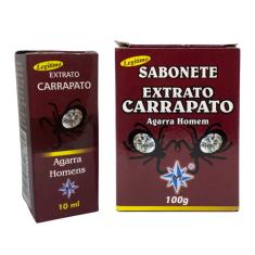 Kit Atrativo Óleo Carrapato Agarra Homens 10 ml + Sabonete