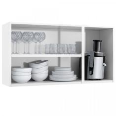 Armário De Cozinha Em Aço Aéreo Triplo Topázio Telasul Branco