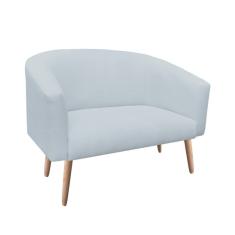 Namoradeira Stella 02 Lugares Linho Cinza Claro A05