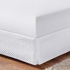 Lençol Soft Avulso Queen 200 Fios Com Elástico Branco - Enxoval Vip