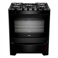 Fogão Consul 5 Bocas CFS5VBE Preto com Mesa de Vidro