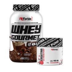 Kit Whey Protein Gourmet Pote 907g + Creatina Extreme Pump Elite Serie