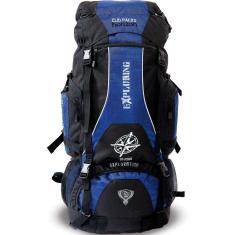 Mochila 70 Litros Para Camping E Trekking -Azul- Clio