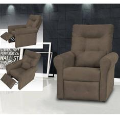 Poltrona Reclinável Clio Suede Marrom B 255 - Matrix